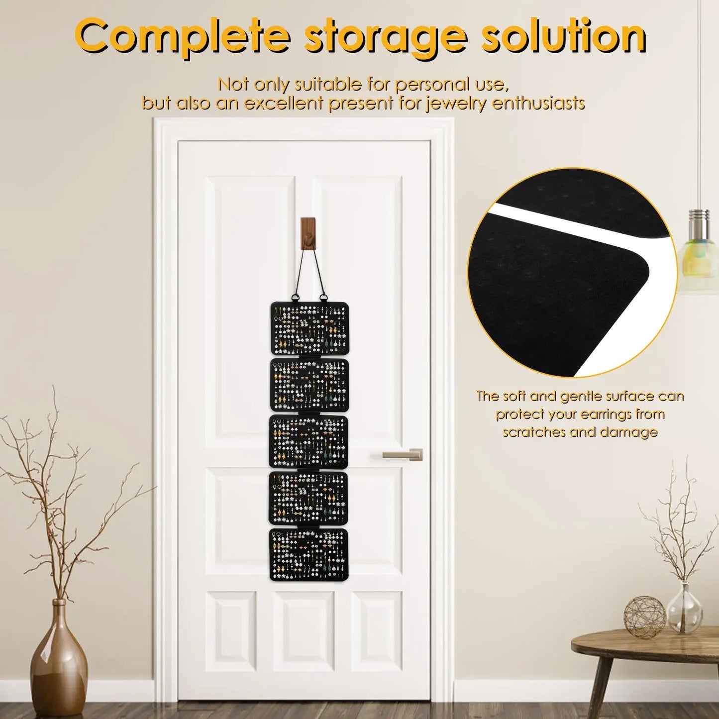 Hanging Enamel Lapel Pin Display Panels Felt Badge Button Brooch Storage Holder Jewelry Necklace Display Stand Earring Organizer