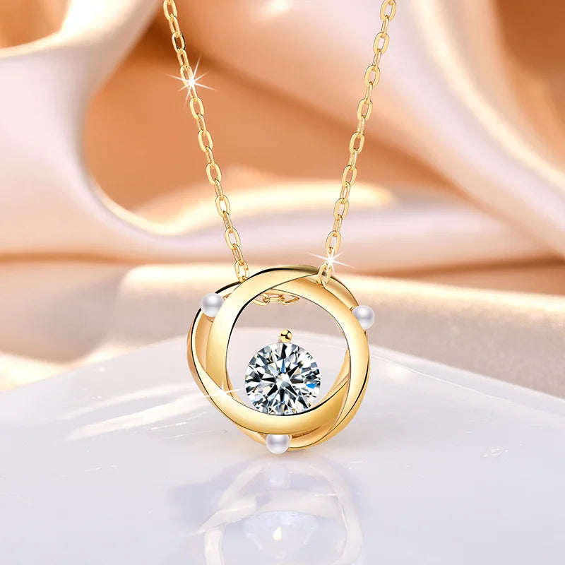 925 Sterling Silver Necklace Pendant Romance Heart Zircon High Quality For Woman Fashion Wedding Engagement Jewelry Gift