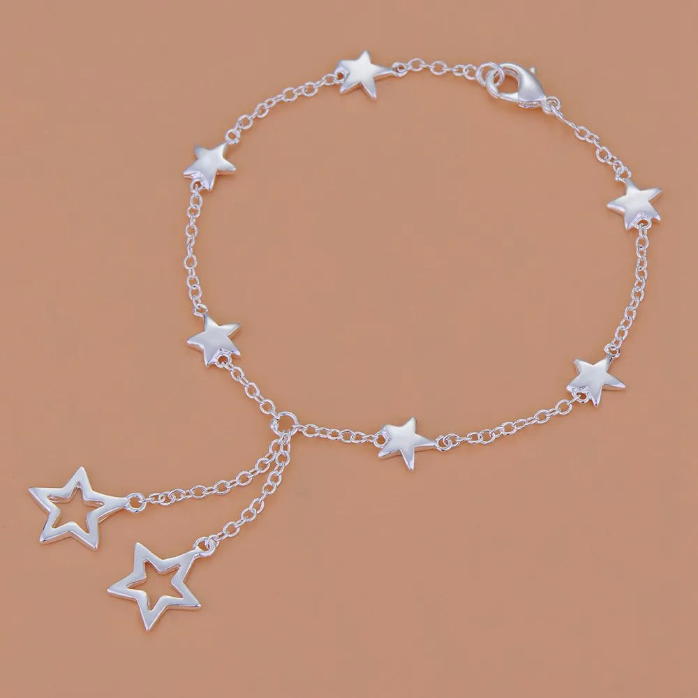 925 Sterling Silver Bracelet Heart High Quality Romance Chain For Woman Men Fashion Engagement Party Wedding Jewelry Gift