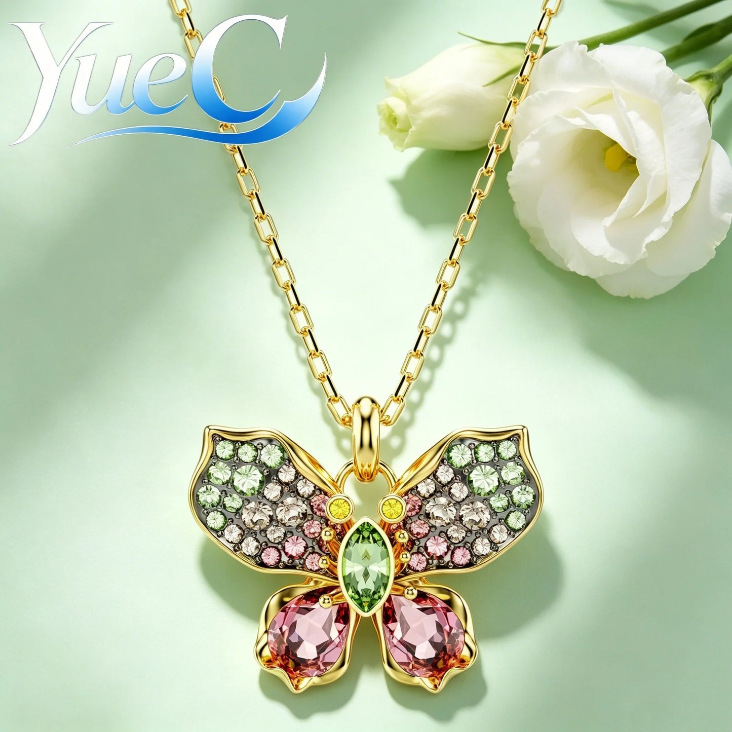 2026 YueC NEW Original Product: Flower Necklace, Butterfly Earrings, Light Luxury Charm Bracelet, Niche Design, Exquisit
