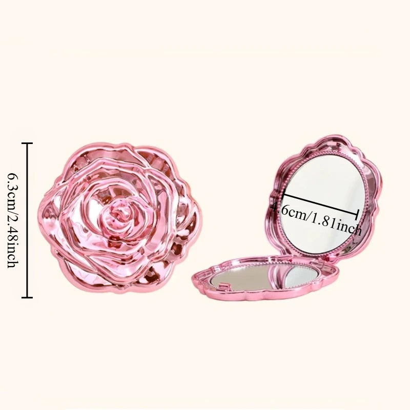 Makeup Mirror, Foldable Double-sided Mirror, Portable Portable Small Mirror Outdoor Makeup Mirror, Exquisite Handbag Gift mirror