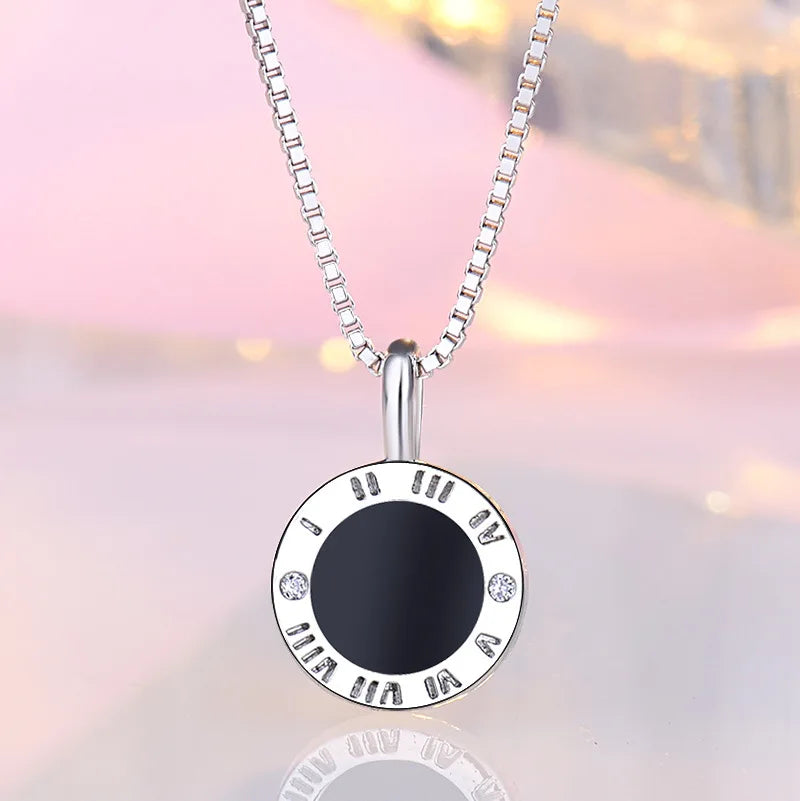 925 Sterling Silver Necklace Pendant AAA Zircon For Women Fashion Exquisite Student Girlfriend Jewelry Accessories Heart Gift