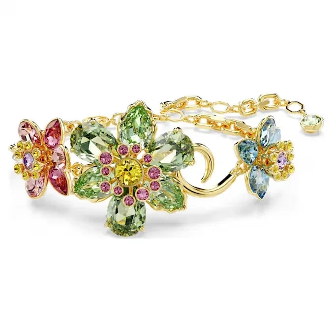 2026 New Trend Original Luxury Crystal Set Charm Yellow Pink Blue Flower Crystal Pendant Fashion Necklace Earring Gift for Women