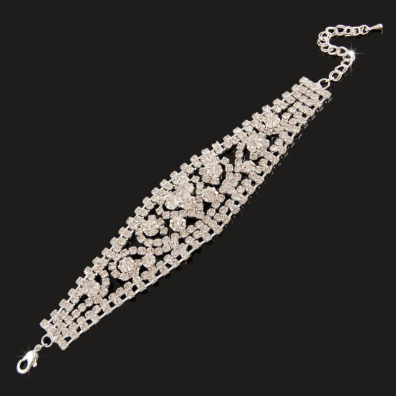 New Fashion Charm Bracelets 925 Silver AAAAA Zircon Crystal Women Bracelet Wedding Engagement Luxury Jewelry
