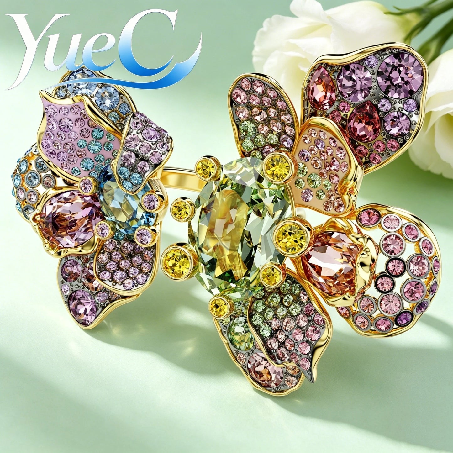 2026 YueC NEW Original Product: Flower Necklace, Butterfly Earrings, Light Luxury Charm Bracelet, Niche Design, Exquisit
