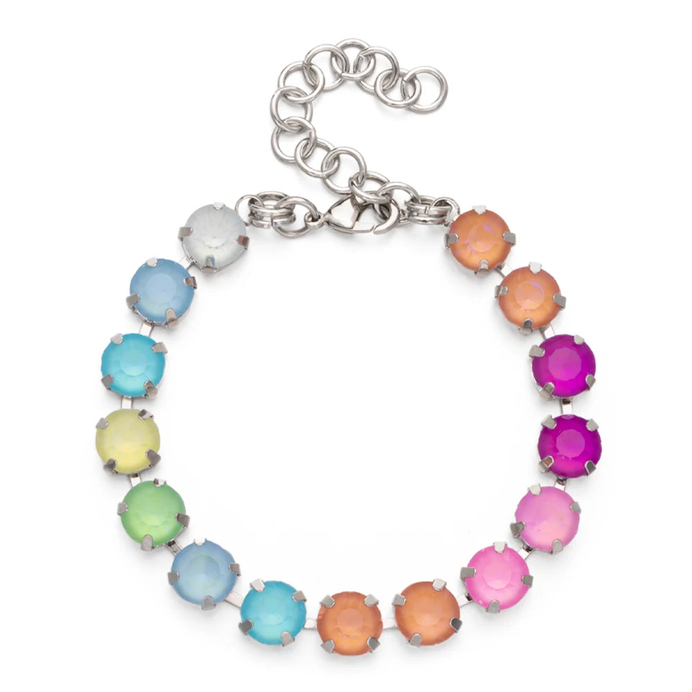 BEUTIFOR Colorful Crystal Bracelet for Women Gold Color Link Chain Bohemian Jewelry 2025