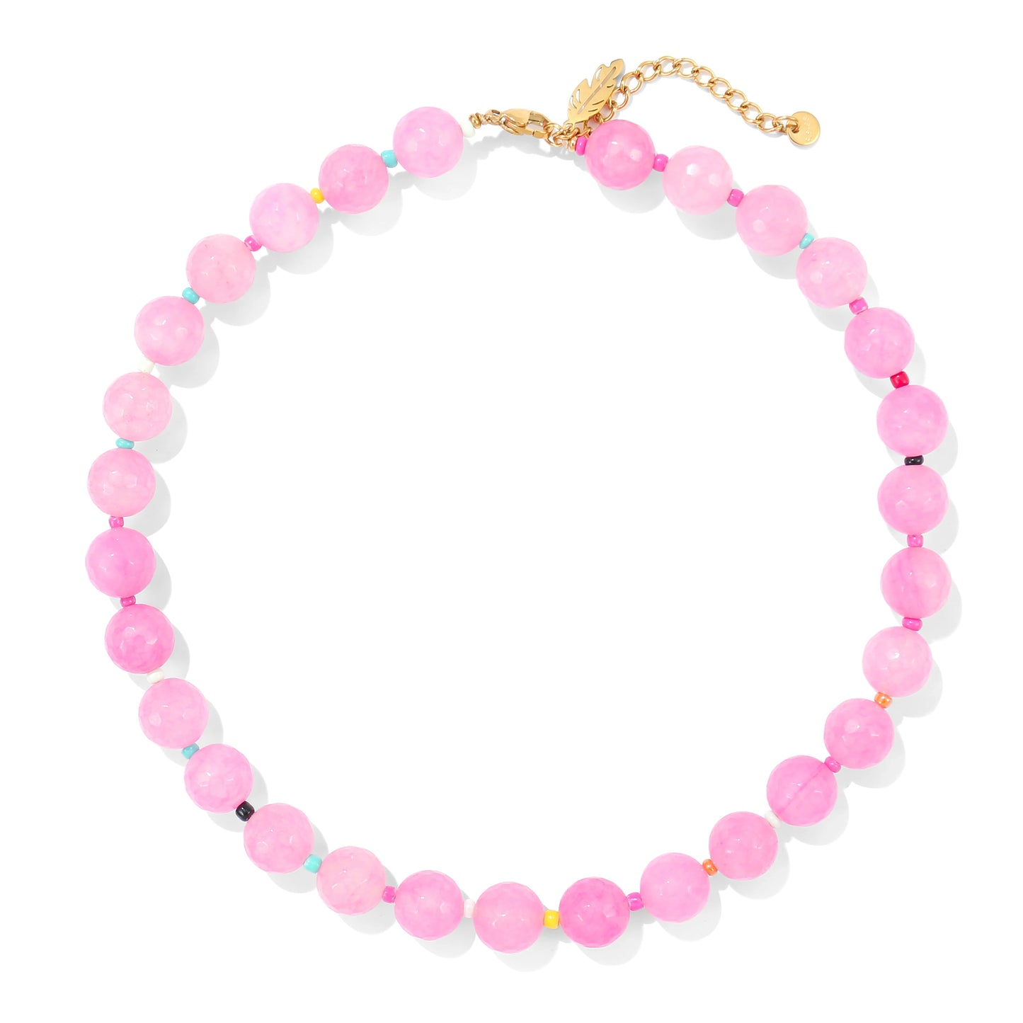 Badu Handmade Colorful Stone Beads Choker Necklace for Women Bohemian Summer Beach Holiday Jewelry Gifts