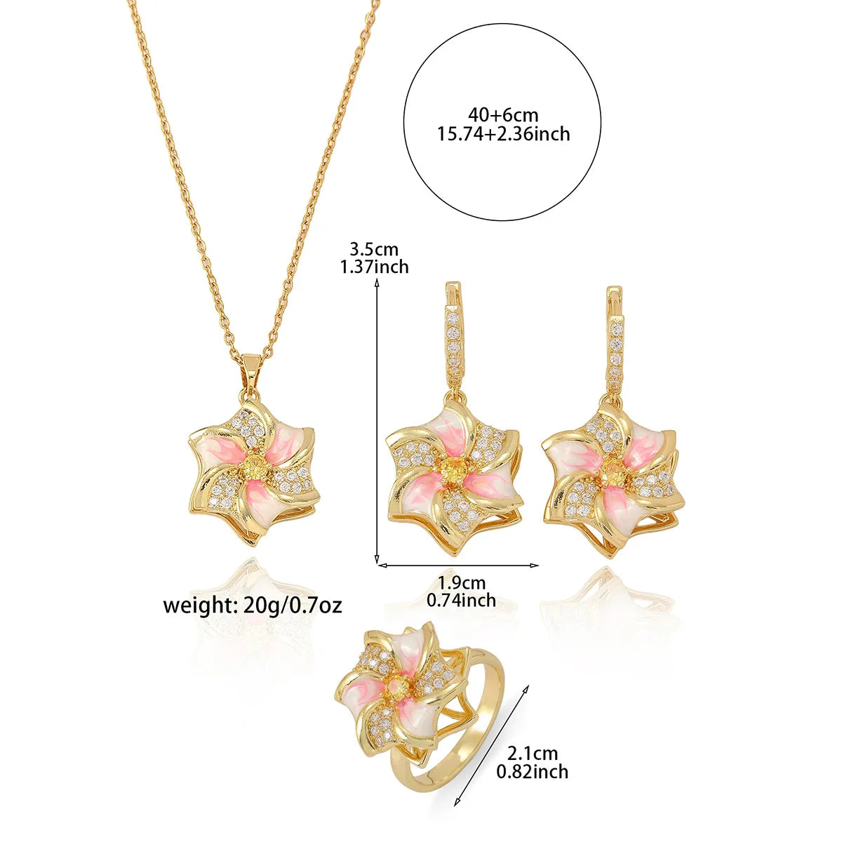 Rotatable Flower Cubic Zircon necklace, light luxury and high-end slightly Stainless Steel clavicle chain Relief jewelry