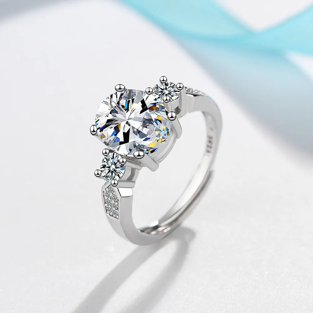 New 925 Sterling Silver 6A Zircon Ring Luxury Shines Simplicity Fashion Exquisite For women Wedding Engagement Jewelry