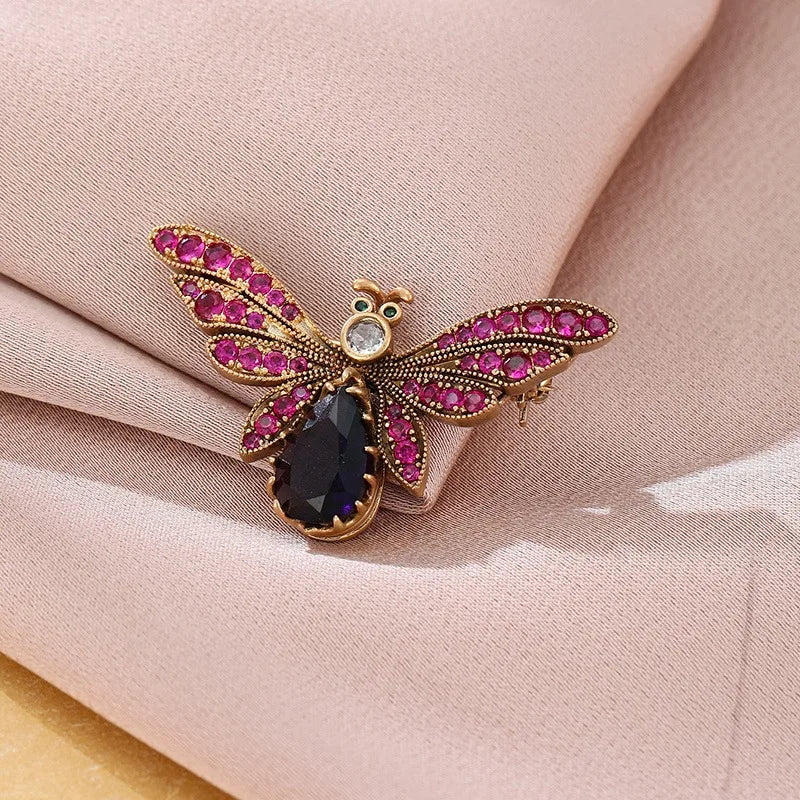 Vintage Dragonfly Brooch for Women Clothing Insect Pins Rhinestone Brooch Pin Badges Jewelry Accessories Wedding Holiday Party