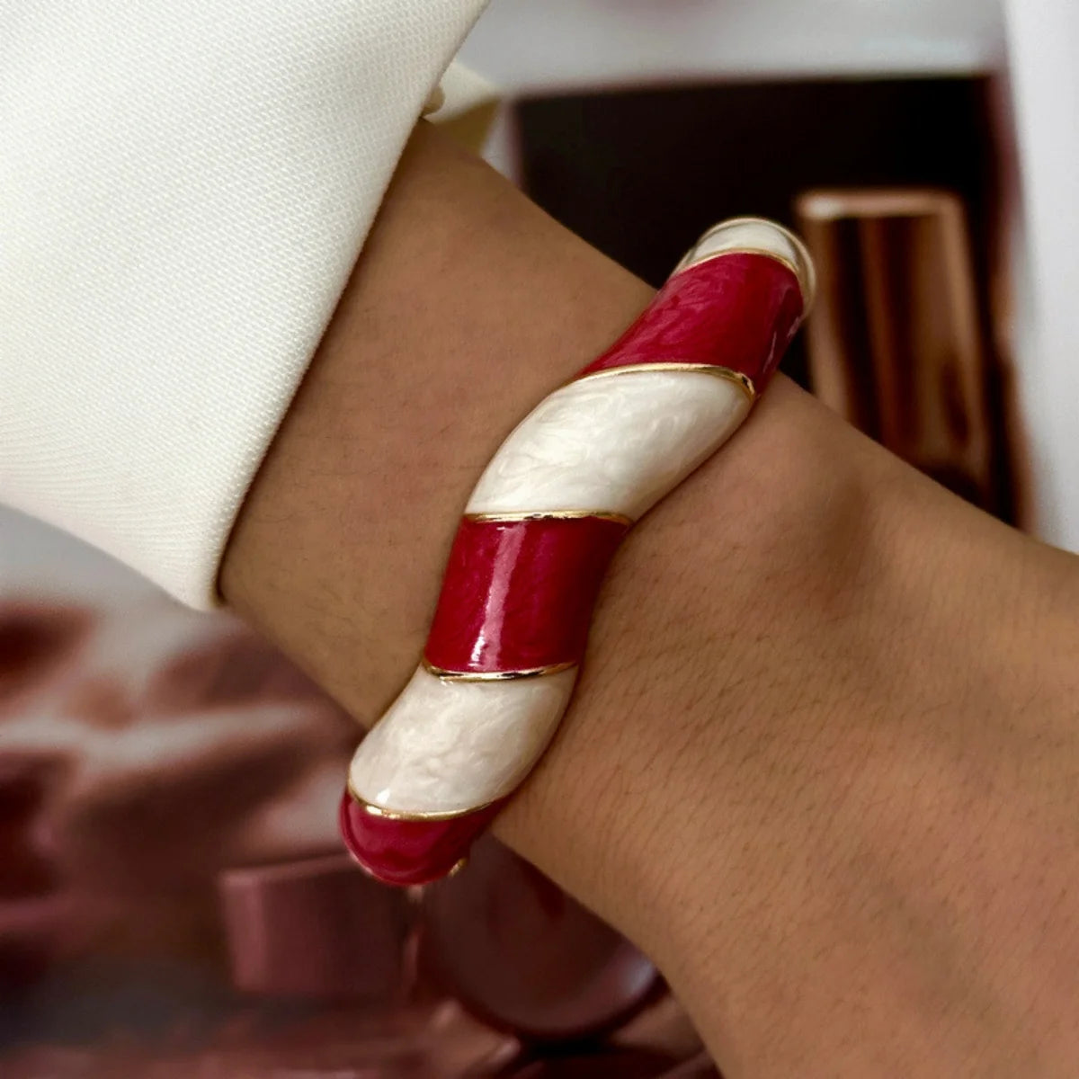 KMVEXO 10 Style Bohemian Colorful Enamel Open Cuff Bracelet For Women Irregular Geometric Metal Bangles Party Jewelry Gift