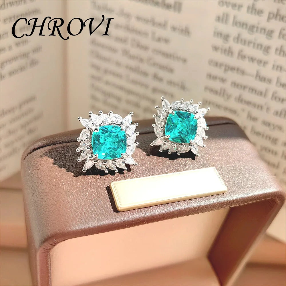 Light Luxury 925 Sterling Silver Set, Diamond Ring for Women, Elegant Pendant Necklace, Gemstone Stud Earrings