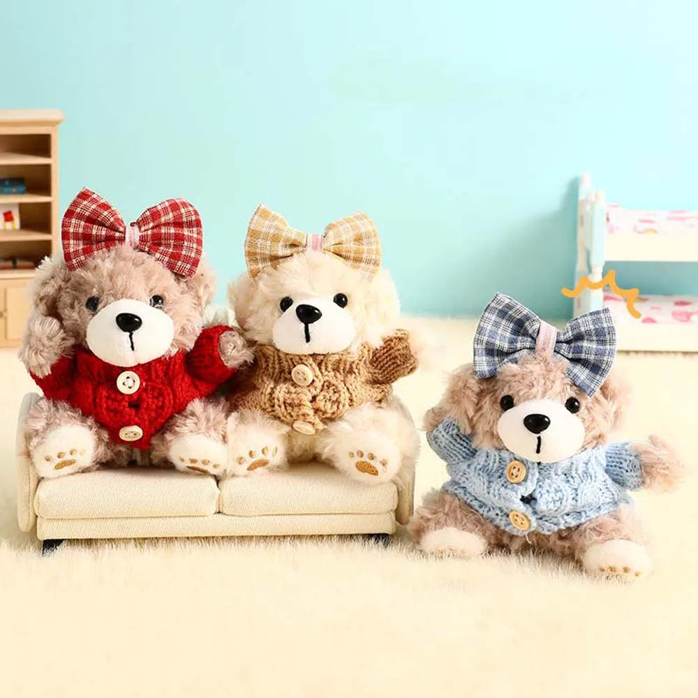 Bow Tie Sweater Clothing Bow Sweater Bear Keychain Alloy Hanging Rope Biscuit Cookie Bear Bear Key Ring Ornaments Cartoon