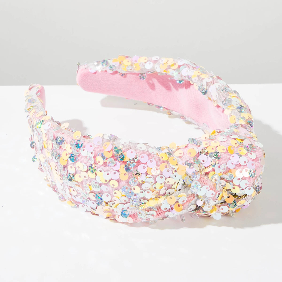 New Fashionable Sweet And Fresh Headband For Women With High Luxury And Versatile High Headtop Wide Edge Knot Hair Accessories