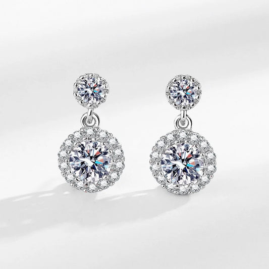 925 Sterling Silver Crystal Zircon Earrings For Women High-End Temperament Tassel Earrings Simple And Versatile Earring Jewelry