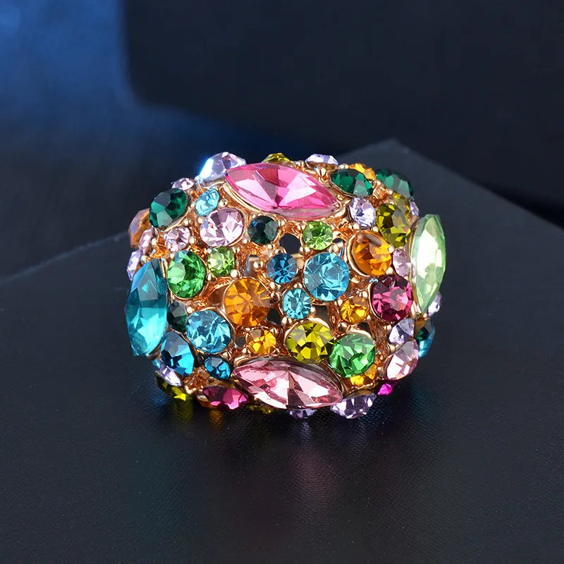 Luxury Jewelry Design Vintage Rings for Women Aesthetic Wedding Ring Fashion Accessories Couple Ring Crystal Jewelry