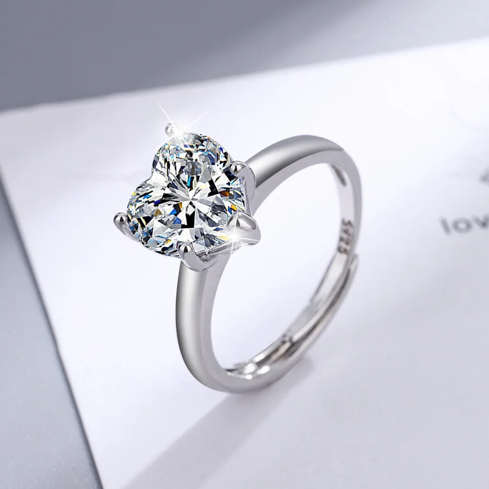 New 925 Sterling Silver 6A Zircon Ring Luxury Shines Simplicity Fashion Exquisite For women Wedding Engagement Jewelry