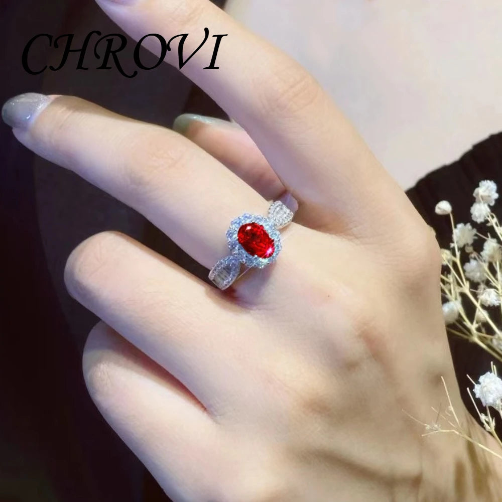 Fashion 925 sterling silver sky blue topaz full diamond minimalist style open ring for women - finger ring