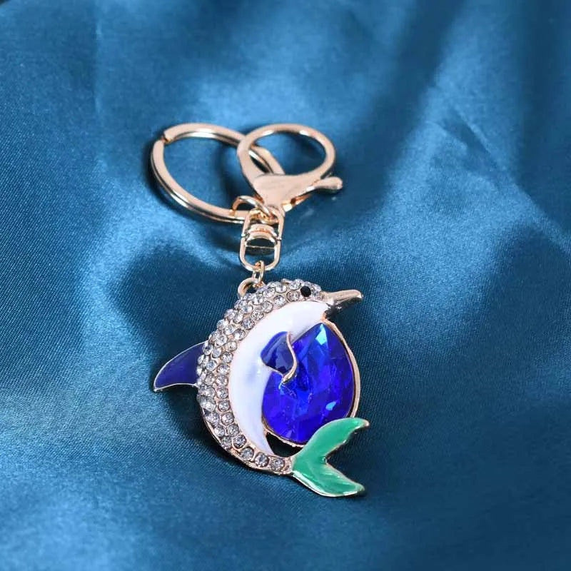 Lovely Cinderella Pumpkin Carriage Keychain Crystal Keyring Pendant Purse Bag Car Keychain