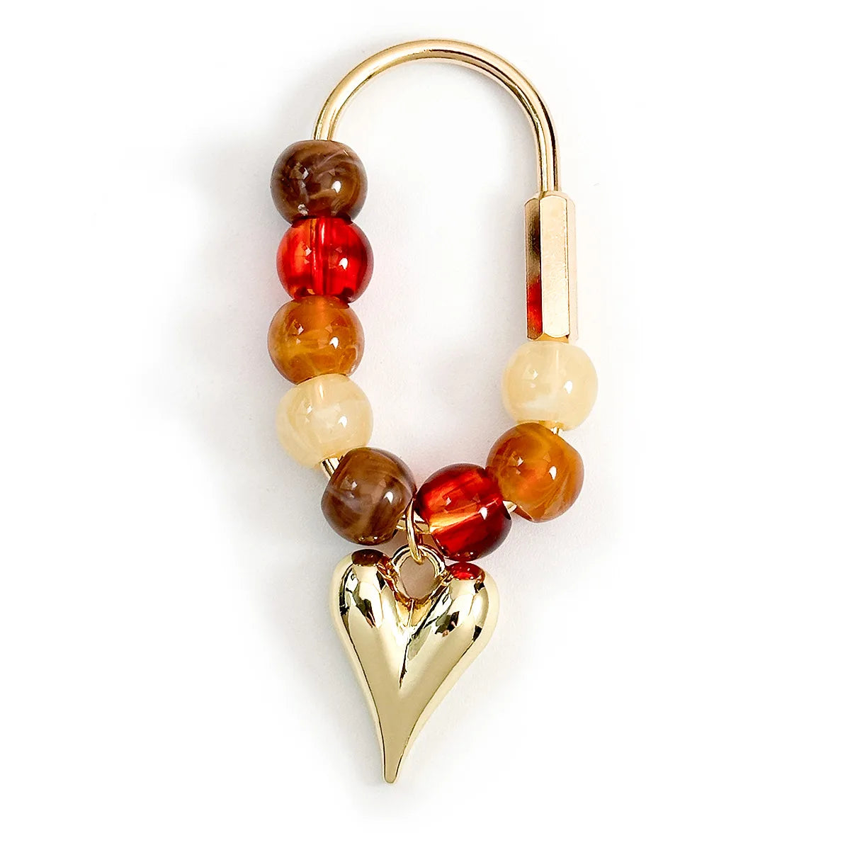 Multicolor Bead Key Chain with Heart Star Pendant Cute Aesthetic Handbag Charm Trendy Car Keys Holder Ladies Daily Decor