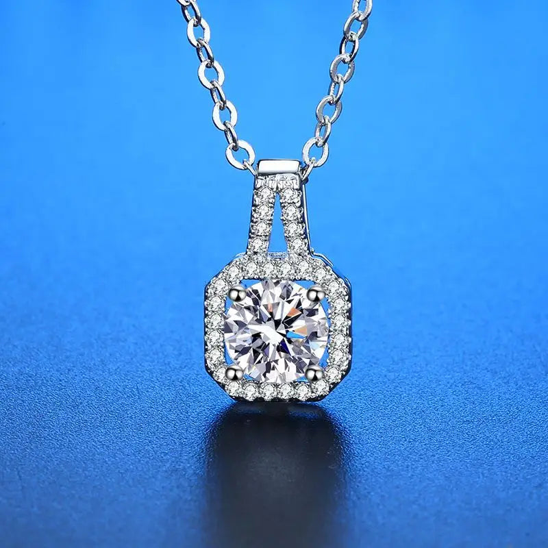 925 Sterling Silver Necklace Pendant AAA Zircon For Women Fashion Exquisite Student Girlfriend Jewelry Accessories Heart Gift