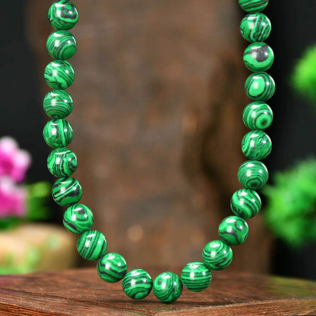 Summer Bohemia Colorful Natural Stone 10mm Bead Necklace Handmade Glass Beading Collar Choker for Women Girls Trend Jewelry Gift