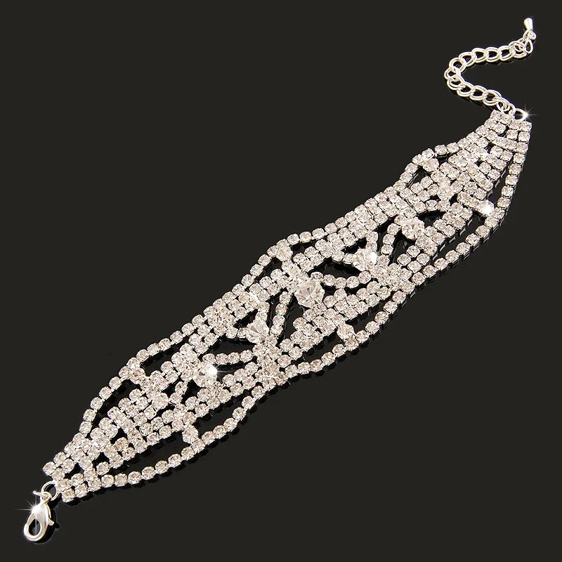 New Fashion Charm Bracelets 925 Silver AAAAA Zircon Crystal Women Bracelet Wedding Engagement Luxury Jewelry