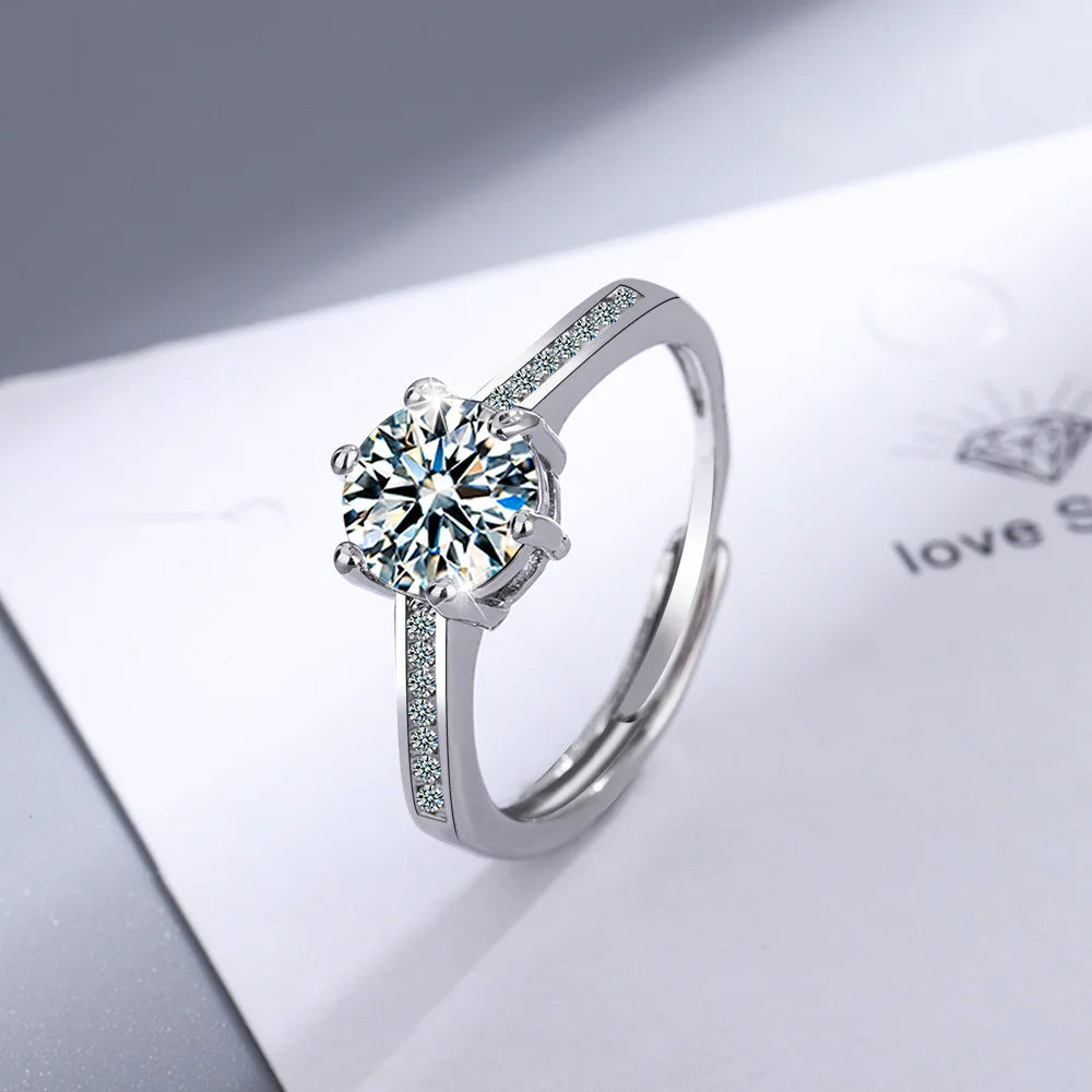 New 925 Sterling Silver 6A Zircon Ring Luxury Shines Simplicity Fashion Exquisite For women Wedding Engagement Jewelry