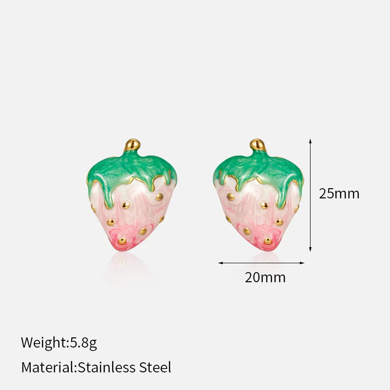 EILIECK 316L Stainless Steel Irregular Heart-shaped Dangle Earrings For Women Stylish Fashion Waterproof Ear Jewelry Lady Gift