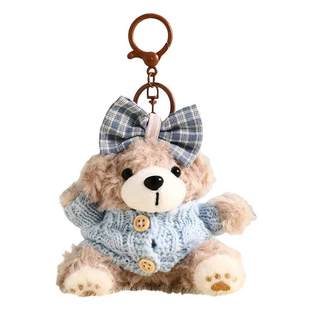 Bow Tie Sweater Clothing Bow Sweater Bear Keychain Alloy Hanging Rope Biscuit Cookie Bear Bear Key Ring Ornaments Cartoon