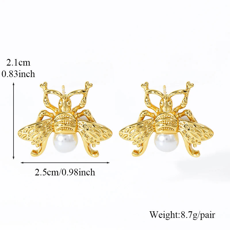 EILIECK 316L Stainless Steel Exaggerated Four-Leaf Flower Earrings For Women Girl Fashion Ear Jewelry Holiday Gift Bijoux Серьги
