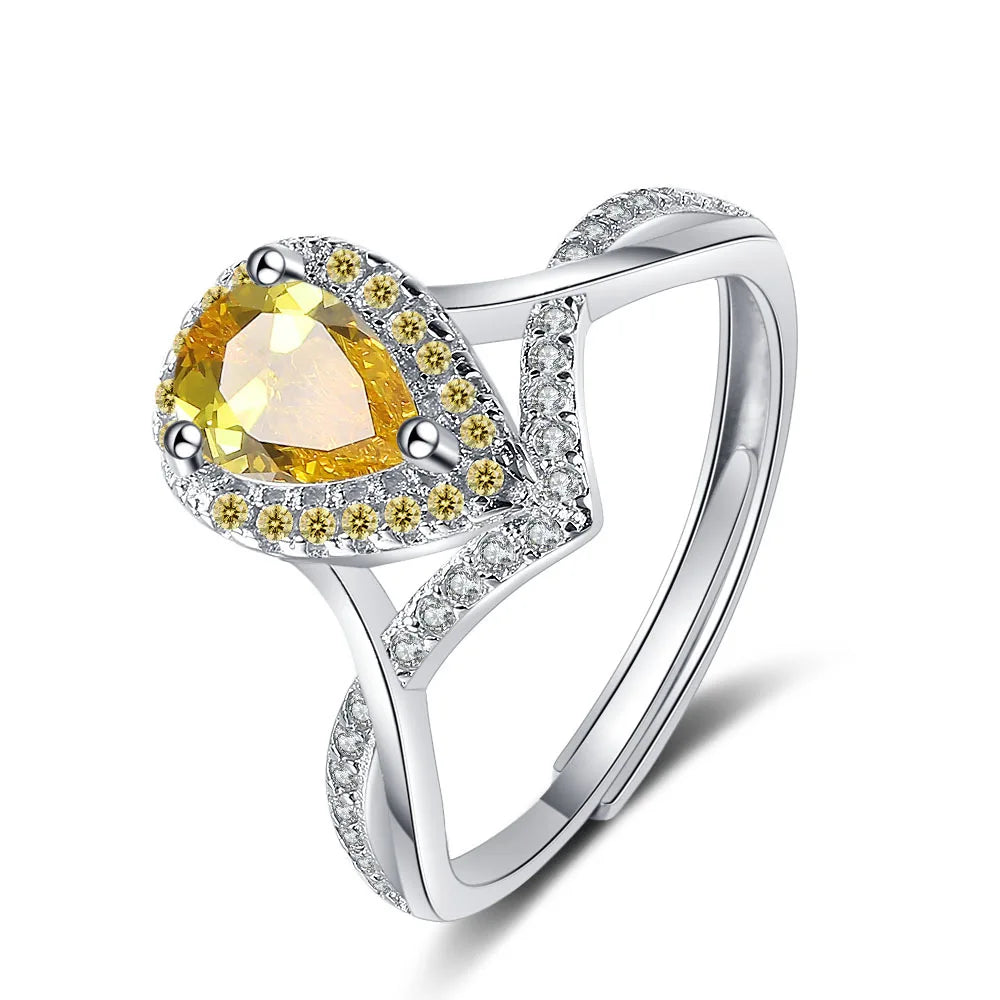 New 925 Sterling Silver 6A Zircon Ring Luxury Shines Simplicity Fashion Exquisite For women Wedding Engagement Jewelry