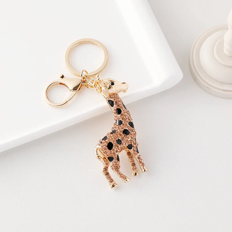 2024 New Giraffe Keychain Prairie Zoo Souvenir Gift Travel Backpack Pendant