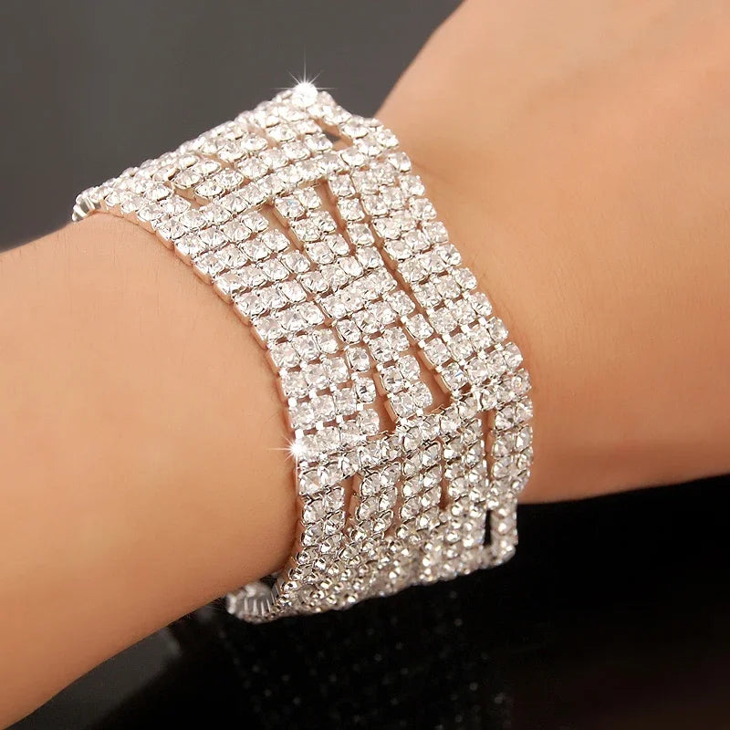 New Fashion Charm Bracelets 925 Silver AAAAA Zircon Crystal Women Bracelet Wedding Engagement Luxury Jewelry