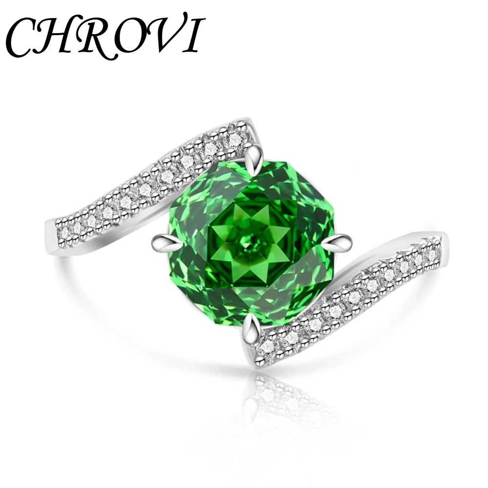 Luxury-Style 925 Sterling Silver Gemstone Rose Cut Ring for Women - Super Sparkling High-Carbon Diamond Finger Ring
