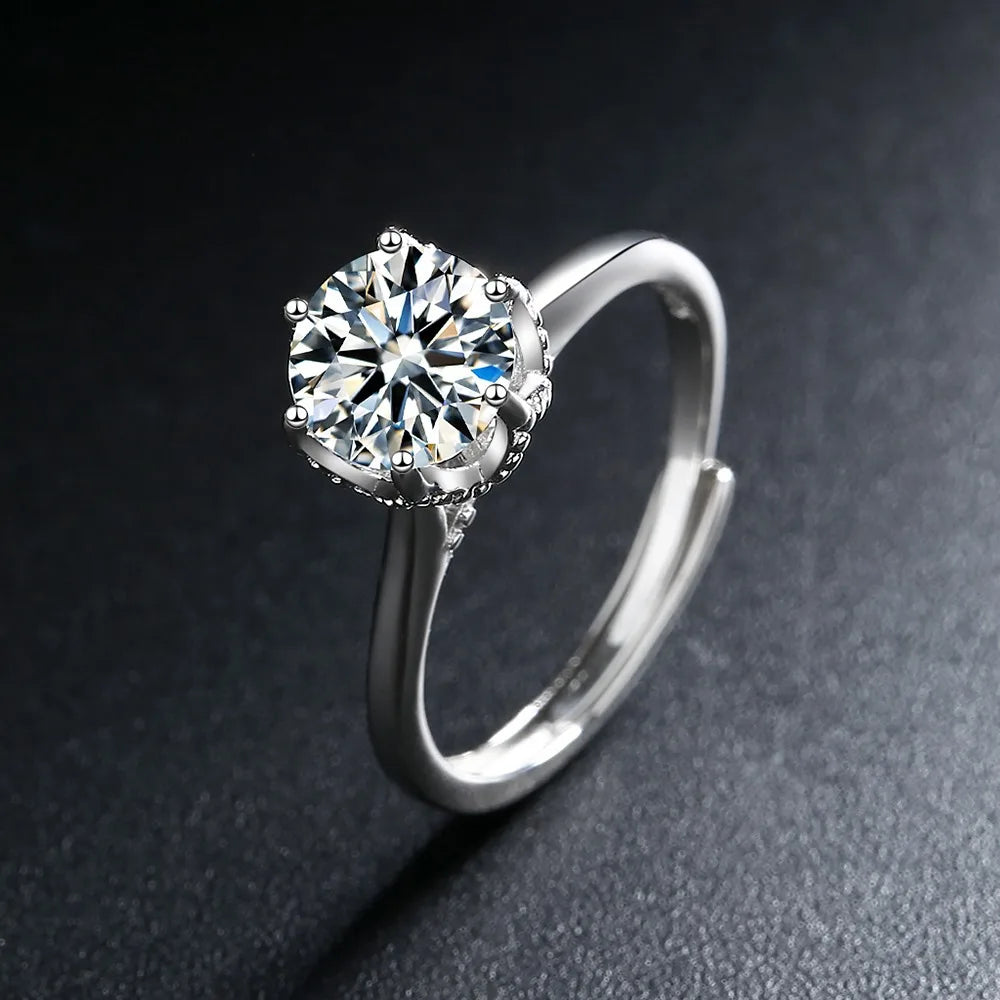 New 925 Sterling Silver 6A Zircon Ring Luxury Shines Simplicity Fashion Exquisite For women Wedding Engagement Jewelry
