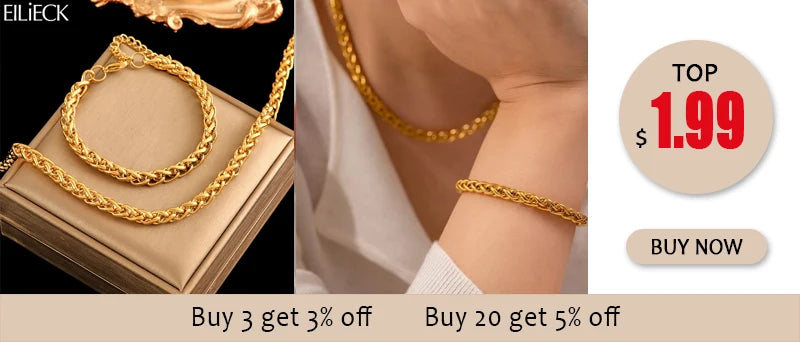 EILIECK New Fashion Stainless Steel Metal Heart Pearl Necklace Earrings For Women Trendy Gold Color Waterproof Jewelry Set Gift
