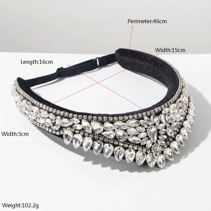 Baroque Rhinestones Hair Accessories Dinner Party Light Luxury Fashion Jewelry Elegant Shiny Exquisite Versatile Hairband
