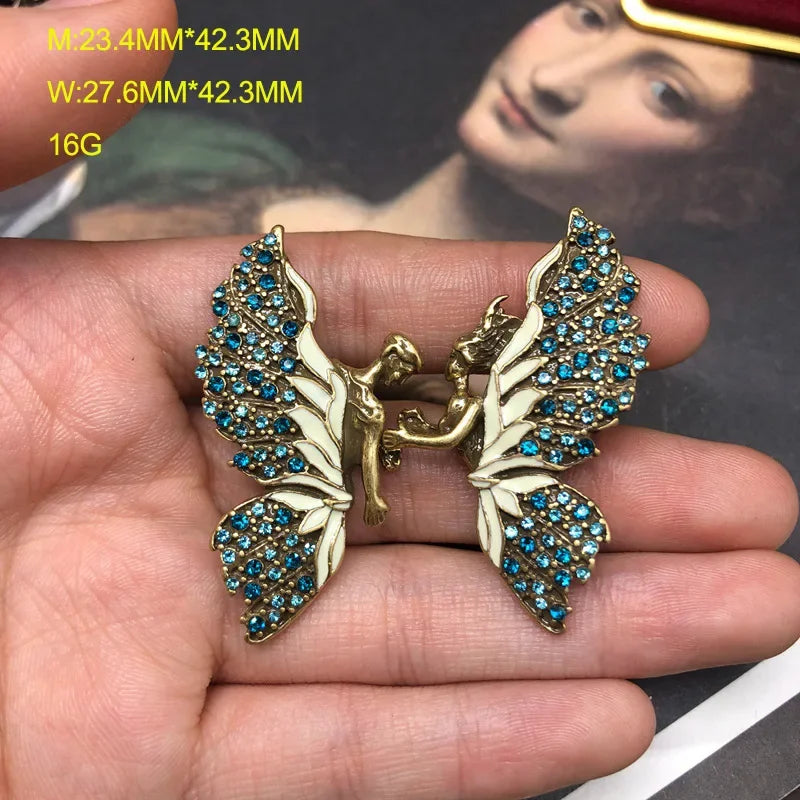 NISHIZAWA Buterfly Earrings for Women Diamonds Palace Style Vintage Jewelry Fashion Luxury Exquisite Elegant Pendientes Mujer