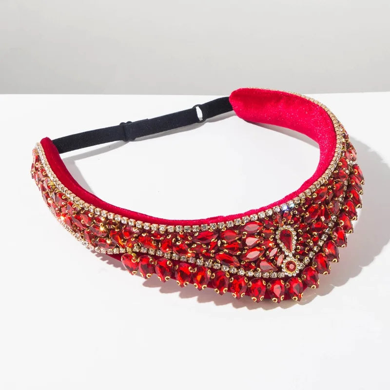 Baroque Rhinestones Hair Accessories Dinner Party Light Luxury Fashion Jewelry Elegant Shiny Exquisite Versatile Hairband