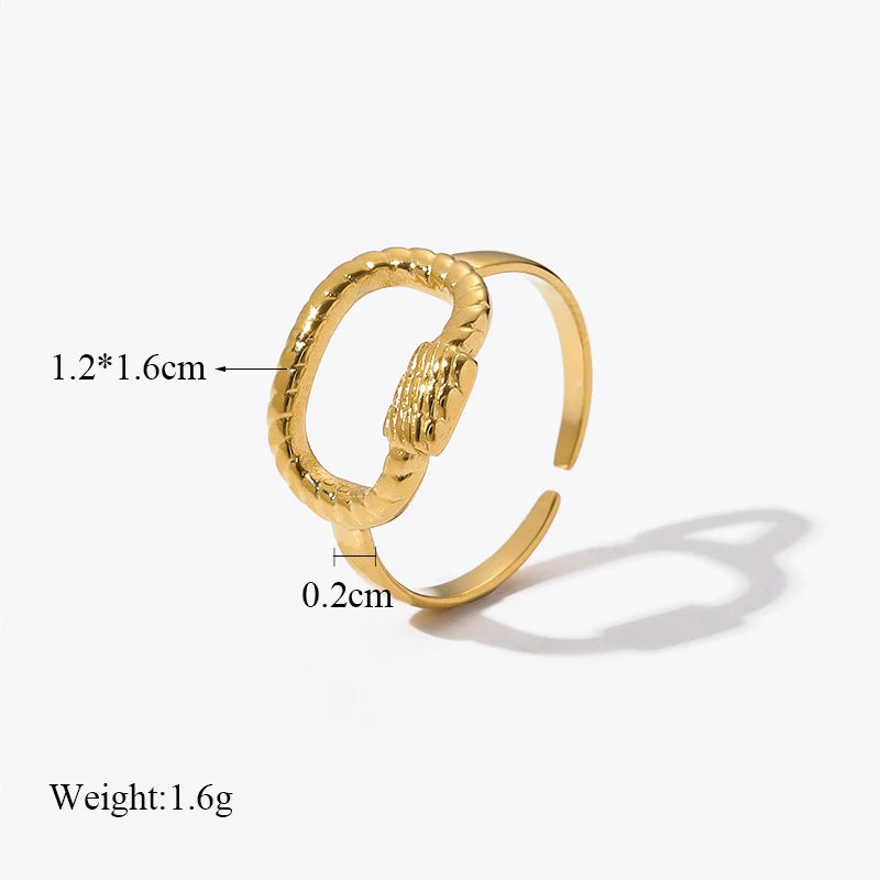 EILIECK 316L Stainless Steel Open Cuff Rings For Women Girl New Fashion Personality Non-fading Jewelry Gift Party кольцо женское