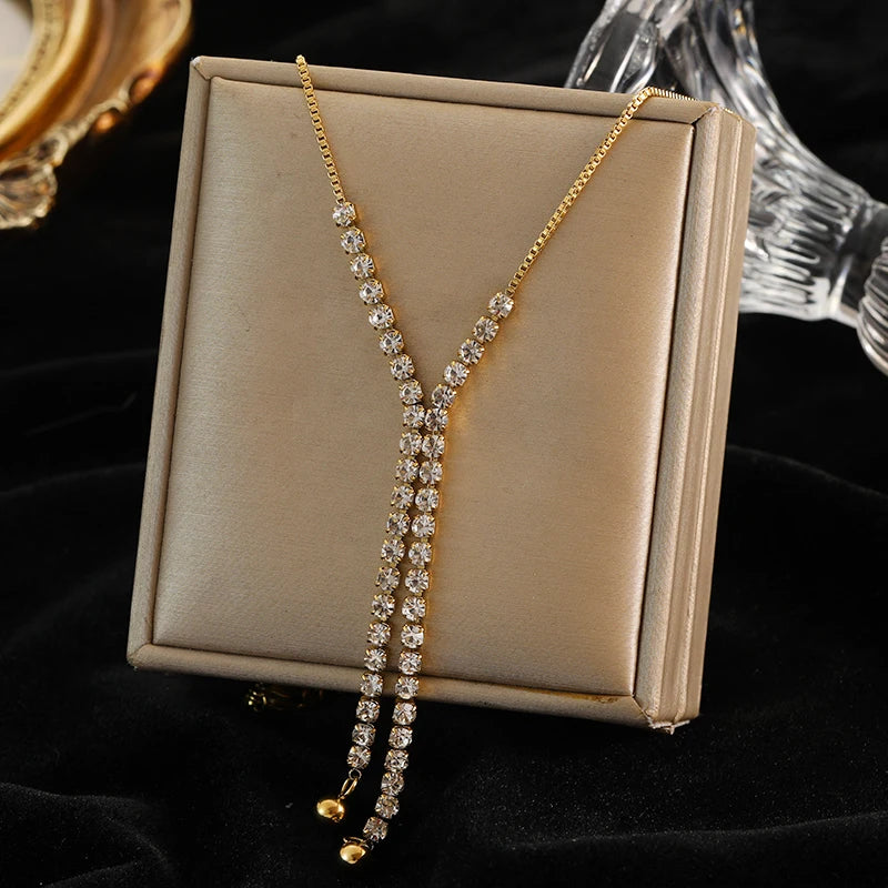EILIECK 316L Stainless Steel Metal Sun Starfish Shells Pendant Necklace For Women Exquisite Neck Chain Waterproof Jewelry Gift