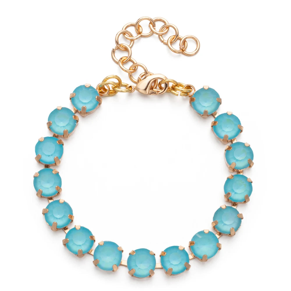 BEUTIFOR Colorful Crystal Bracelet for Women Gold Color Link Chain Bohemian Jewelry 2025