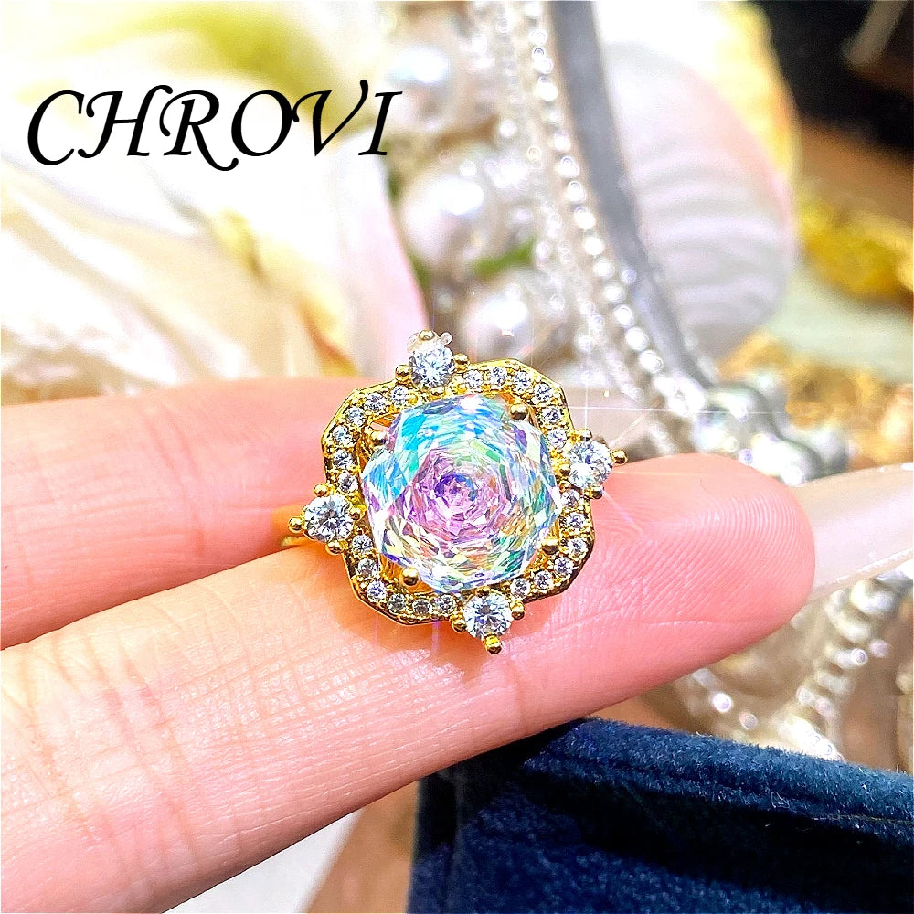 New 925 pure silver millennium rose gold necklace pendant stud earrings and colorful ring set