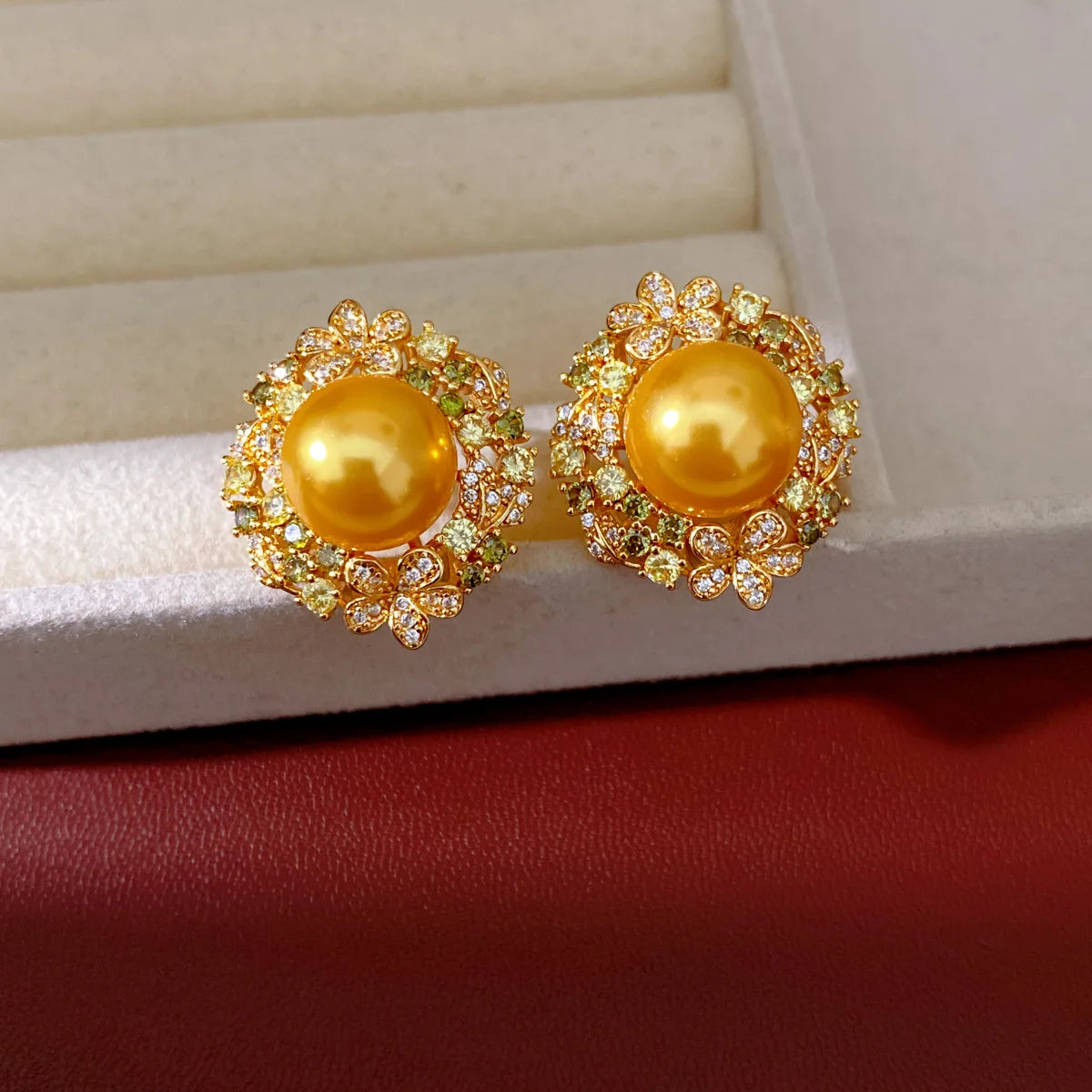 3Pcs/4 Pcs Party Jewelry Set Large Size Pearl Necklace Earrings Rings Ladies Fashion Shiny Zircon Jewelry for Party Banquet K