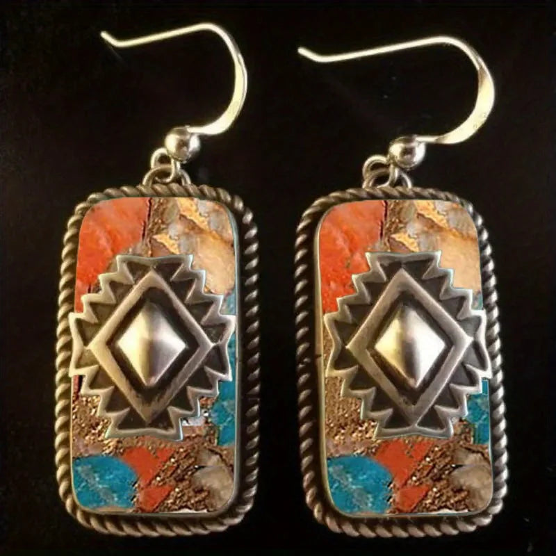 Fashion Bohemian Earring Imitation Turquoise Earring Earrings for Women Vintage Earrings Jewelry Perfect Gift To Lover Friend