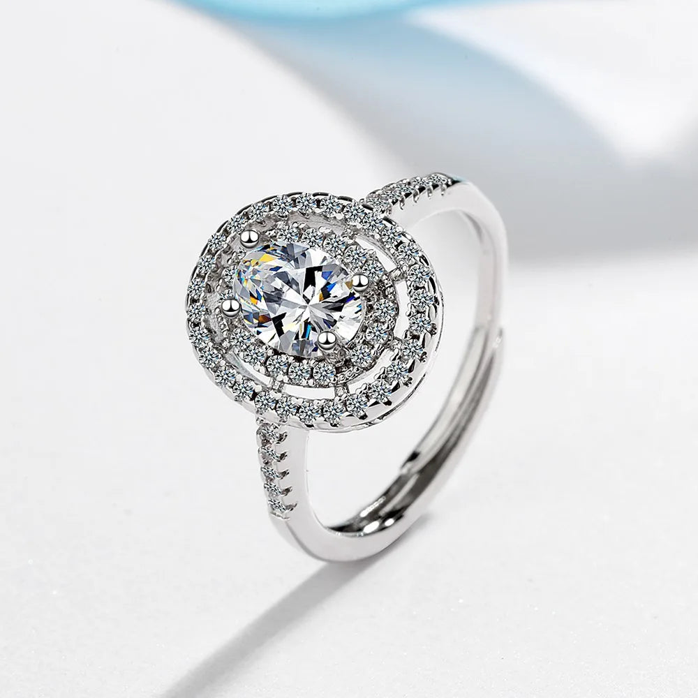 New 925 Sterling Silver 6A Zircon Ring Luxury Shines Simplicity Fashion Exquisite For women Wedding Engagement Jewelry