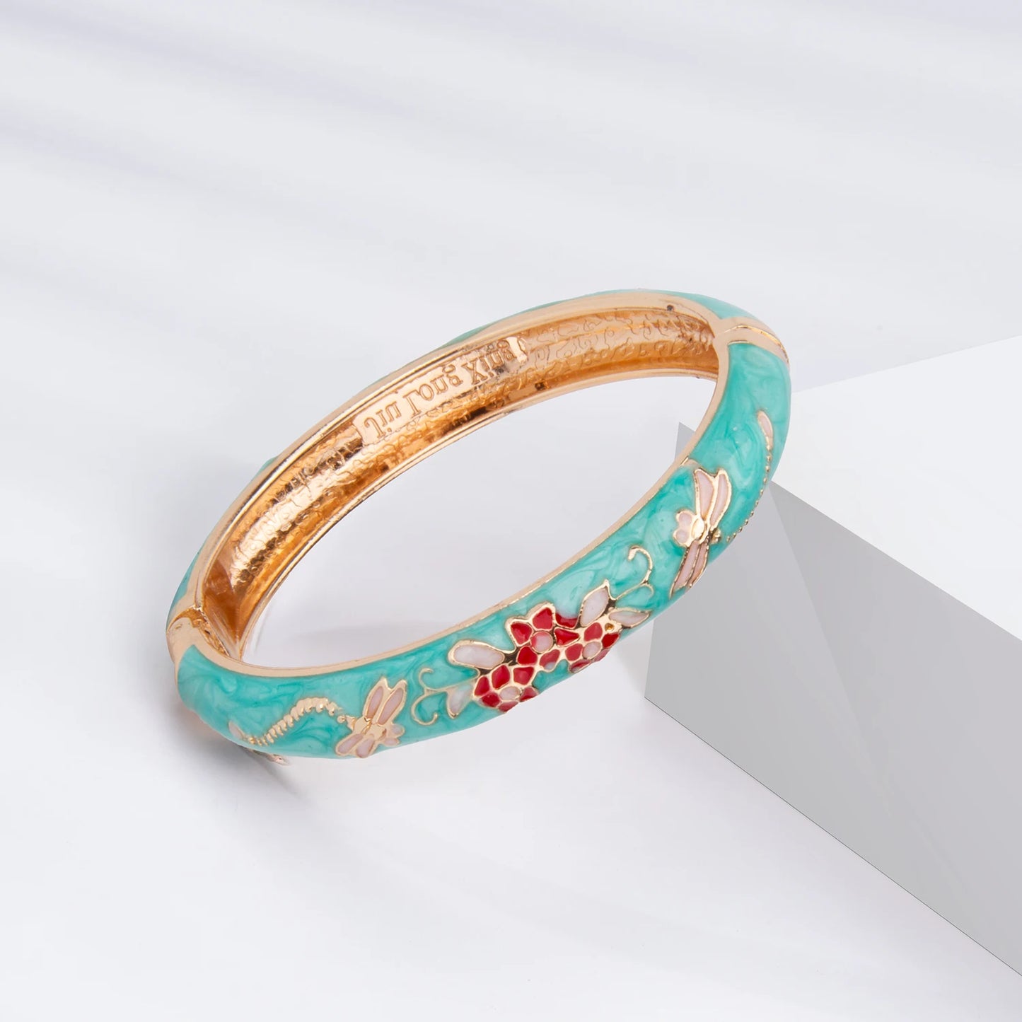 Cloisonne Bracelet For Women Bangles On Hand Enamel Jewelry Flower Women's Hand Bracelet Female Bangle Mother's Day Gifts Wife