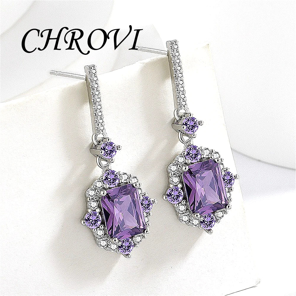 925 pure silver small-scale zirconia fringed earrings for women, a fashionable ear stud with exquisite design.