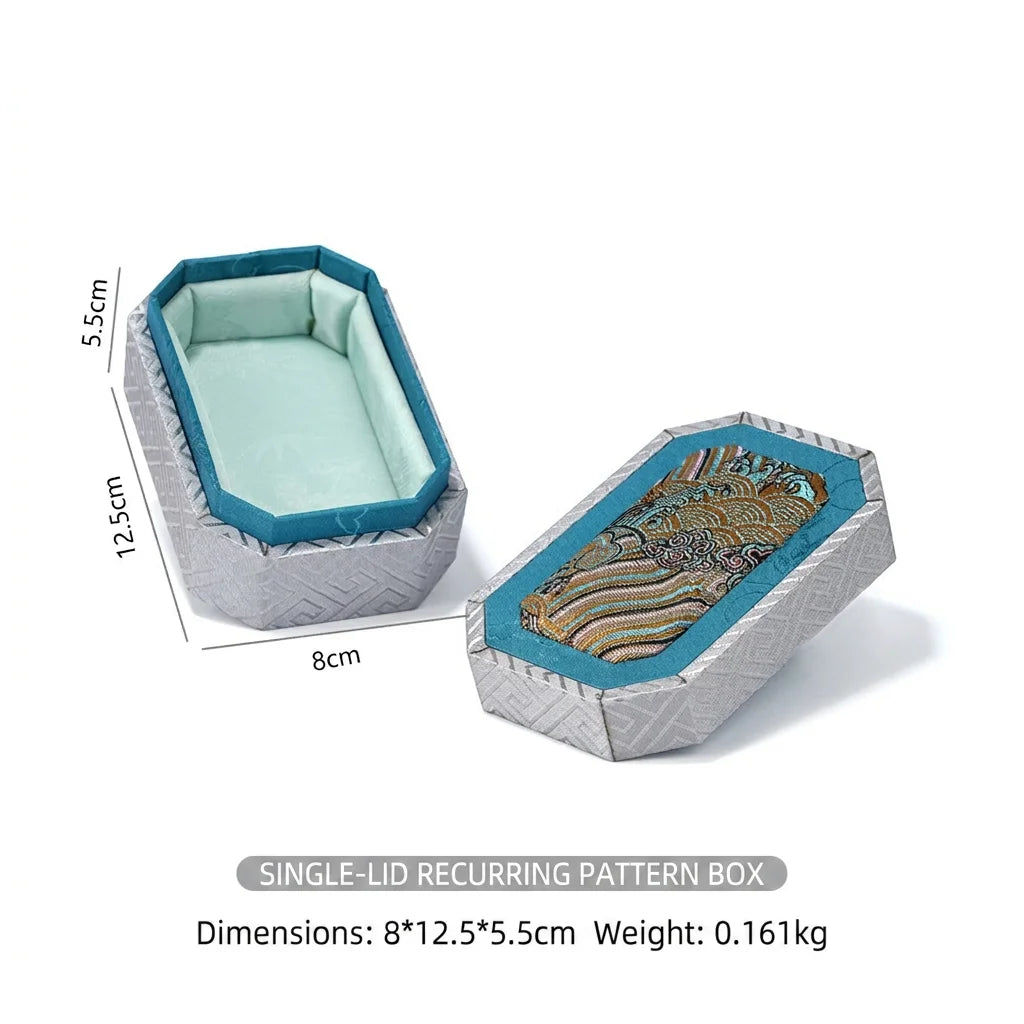 Antique Storage Box Easy To Maintain Oriental Jewelry Box Fabric Storage Box Wear-Resistant For Jewelry Storage